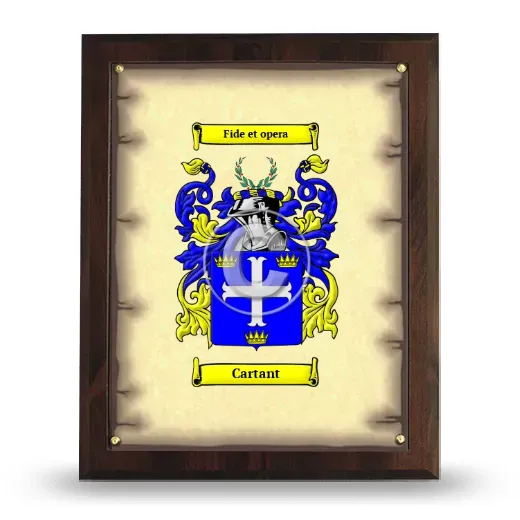 Cartant Coat of Arms Plaque