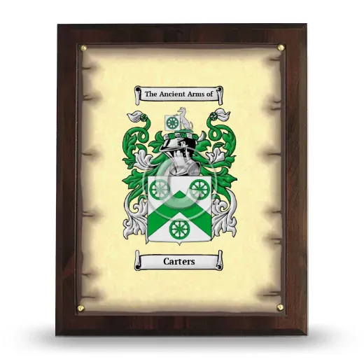 Carters Coat of Arms Plaque