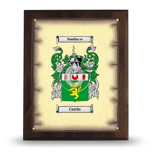 Cartin Coat of Arms Plaque