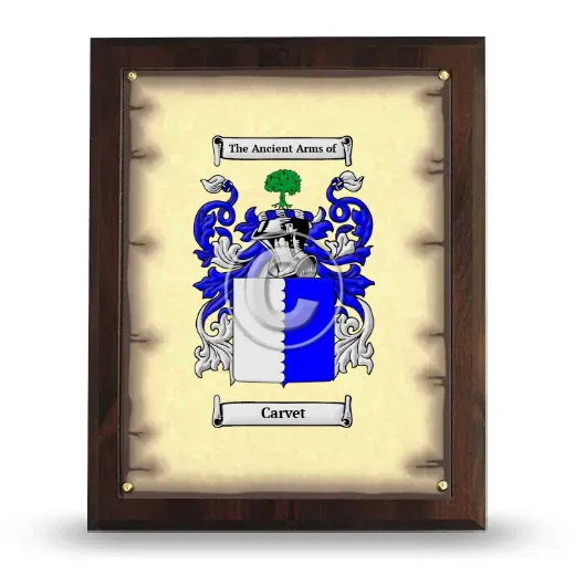 Carvet Coat of Arms Plaque