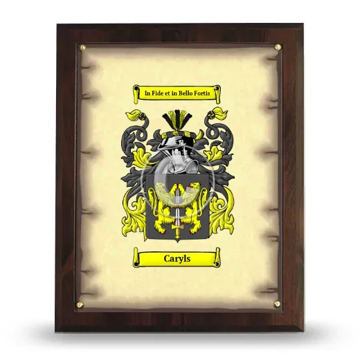 Caryls Coat of Arms Plaque