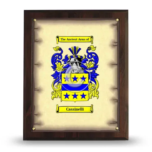Cassinelli Coat of Arms Plaque