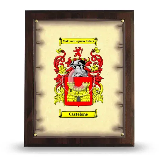 Castelone Coat of Arms Plaque