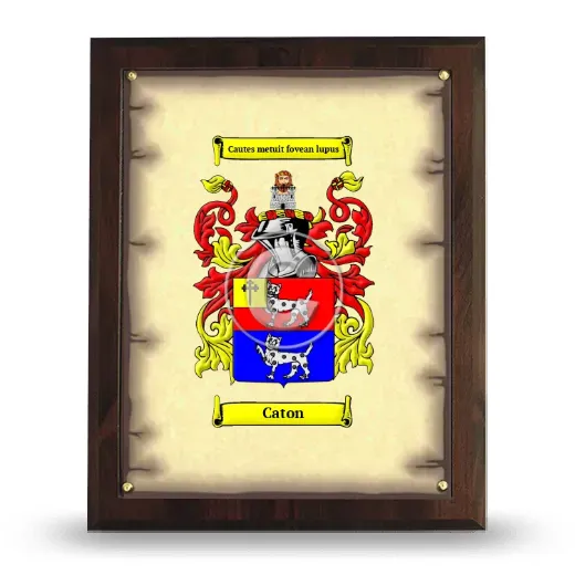 Caton Coat of Arms Plaque