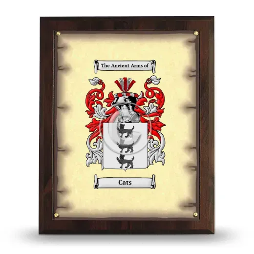 Cats Coat of Arms Plaque