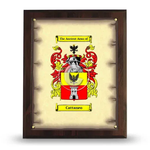 Cattaneo Coat of Arms Plaque