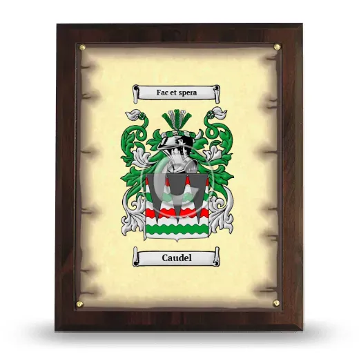 Caudel Coat of Arms Plaque