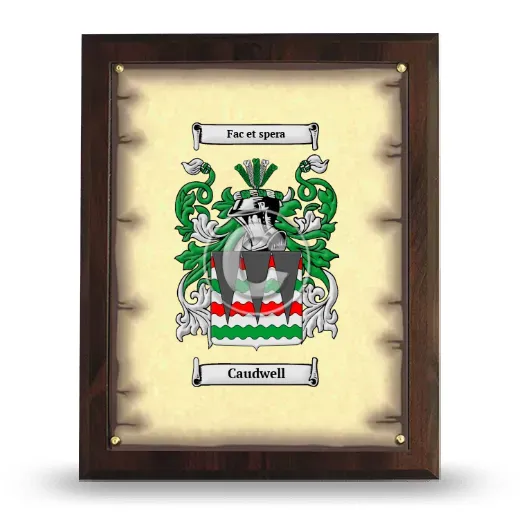 Caudwell Coat of Arms Plaque