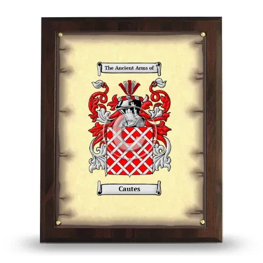 Cautes Coat of Arms Plaque