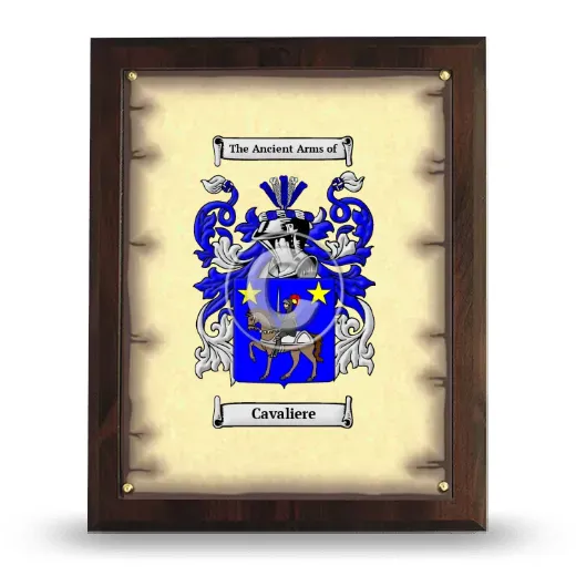 Cavaliere Coat of Arms Plaque