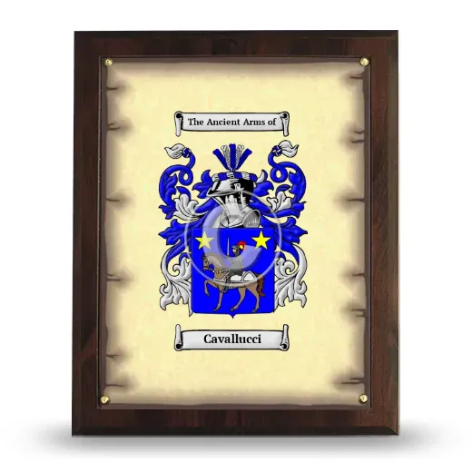 Cavallucci Coat of Arms Plaque