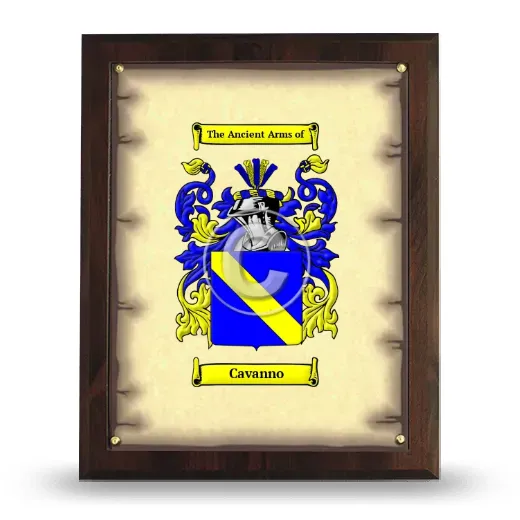 Cavanno Coat of Arms Plaque