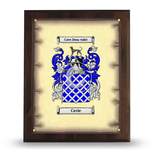 Cavie Coat of Arms Plaque