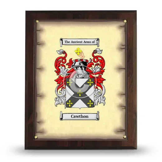 Cawthon Coat of Arms Plaque