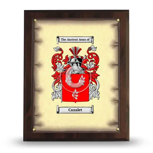Cazalet Coat of Arms Plaque