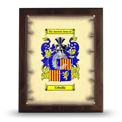 Cebolla Coat of Arms Plaque