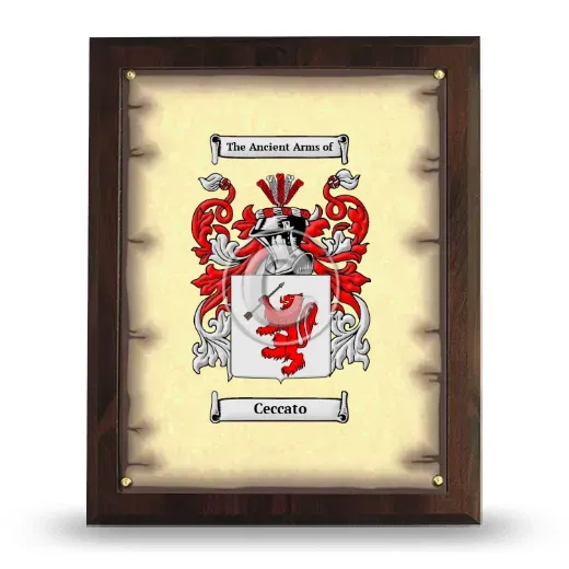Ceccato Coat of Arms Plaque