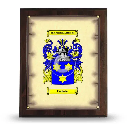 Cedeño Coat of Arms Plaque