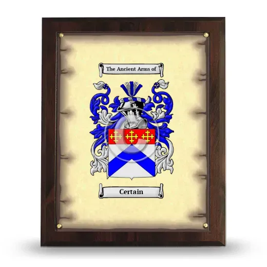 Certain Coat of Arms Plaque
