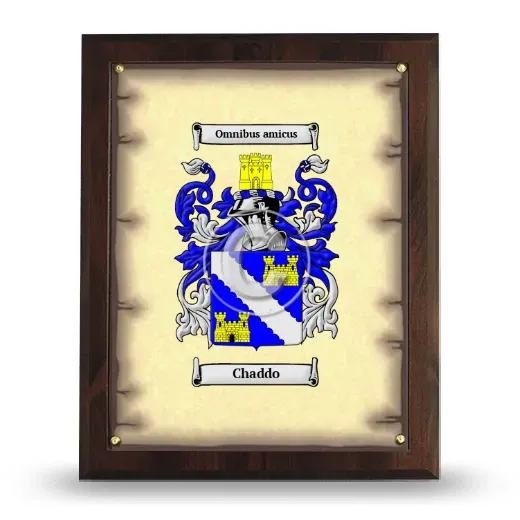 Chaddo Coat of Arms Plaque