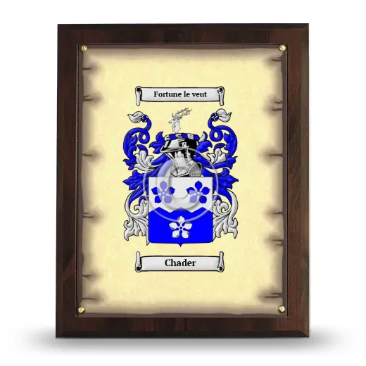 Chader Coat of Arms Plaque