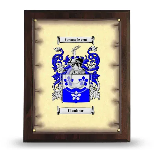 Chadour Coat of Arms Plaque
