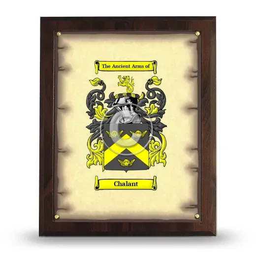 Chalant Coat of Arms Plaque