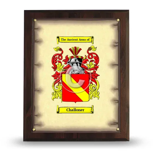 Challoner Coat of Arms Plaque
