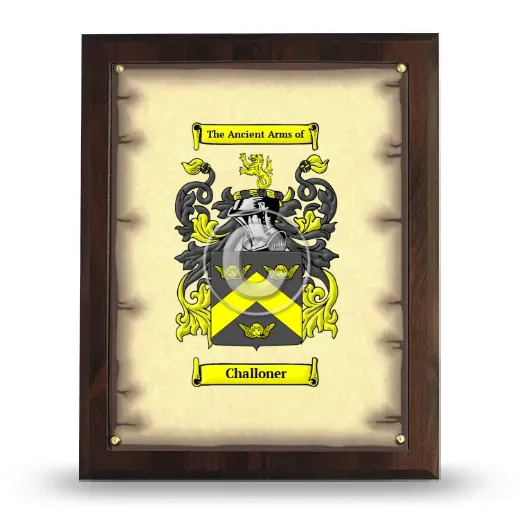 Challoner Coat of Arms Plaque