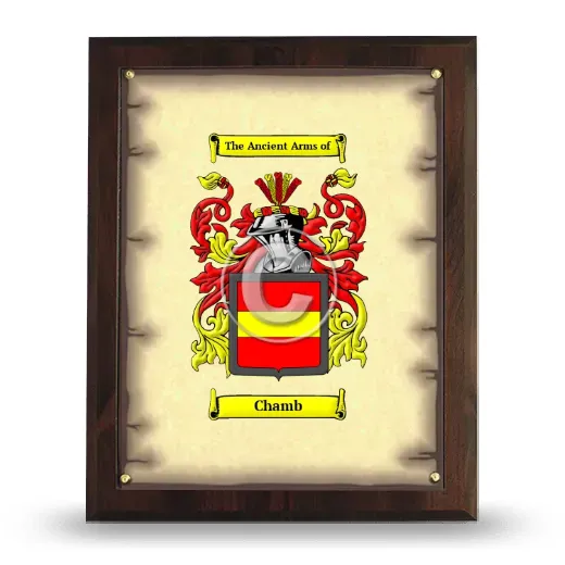 Chamb Coat of Arms Plaque