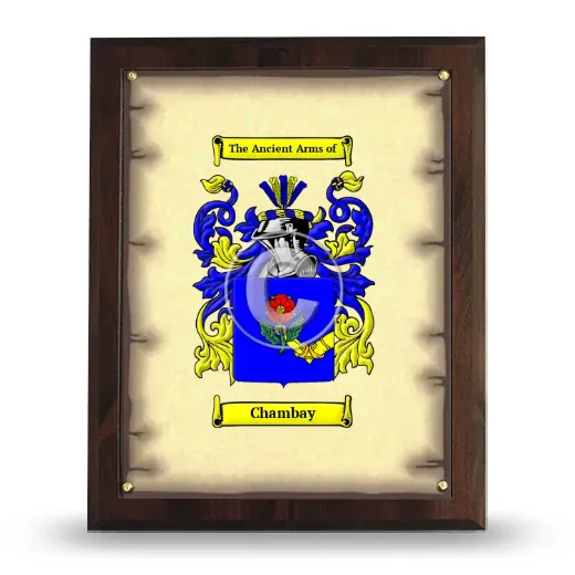Chambay Coat of Arms Plaque