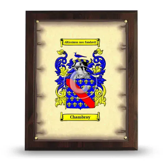 Chambray Coat of Arms Plaque