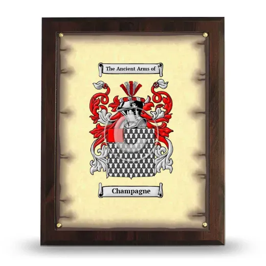 Champagne Coat of Arms Plaque