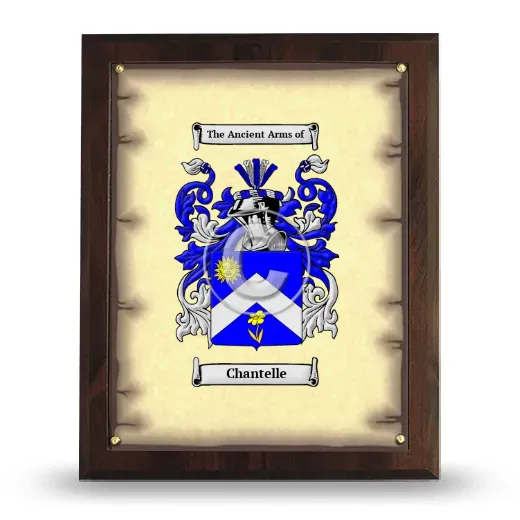 Chantelle Coat of Arms Plaque