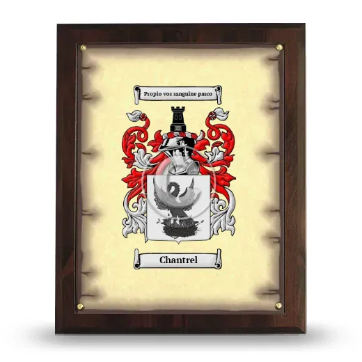 Chantrel Coat of Arms Plaque
