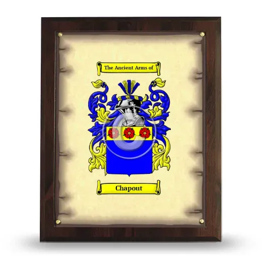 Chapout Coat of Arms Plaque