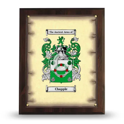 Chapple Coat of Arms Plaque