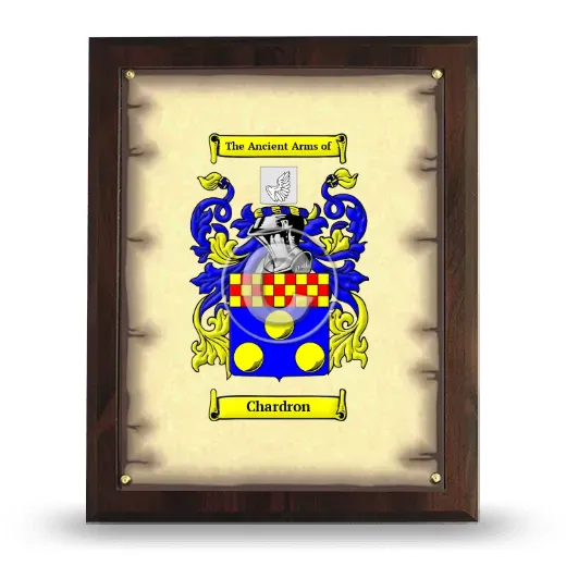 Chardron Coat of Arms Plaque