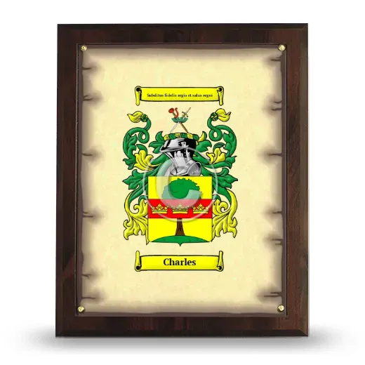 Charles Coat of Arms Plaque