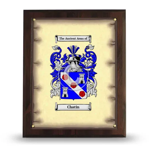 Chatin Coat of Arms Plaque