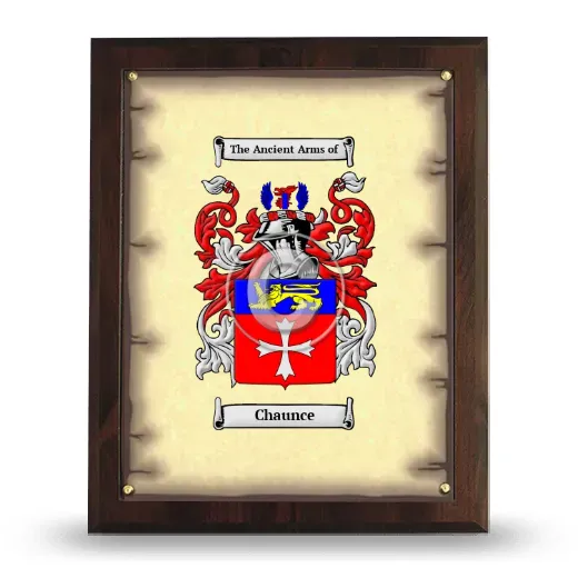 Chaunce Coat of Arms Plaque