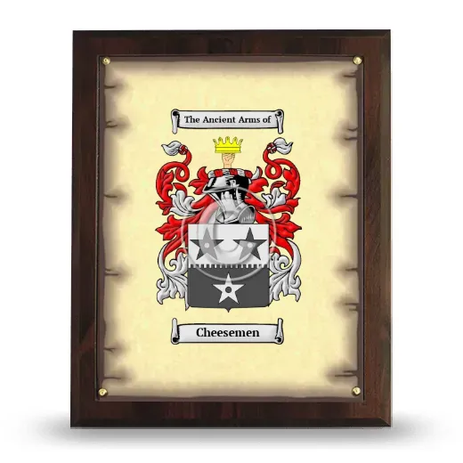 Cheesemen Coat of Arms Plaque