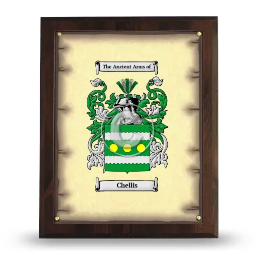 Chellis Coat of Arms Plaque