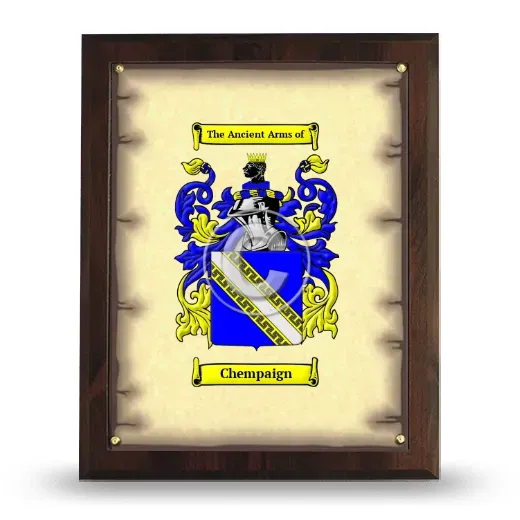 Chempaign Coat of Arms Plaque