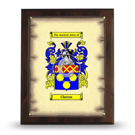 Cheron Coat of Arms Plaque
