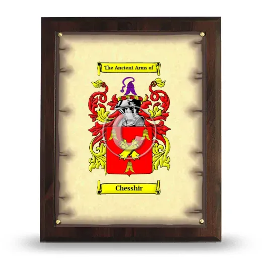 Chesshir Coat of Arms Plaque