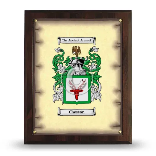 Chesson Coat of Arms Plaque