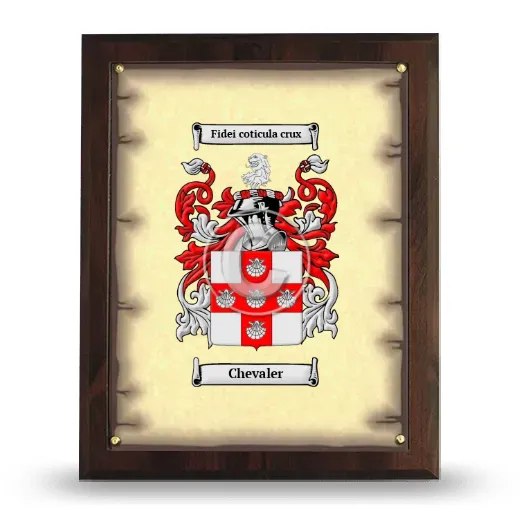 Chevaler Coat of Arms Plaque