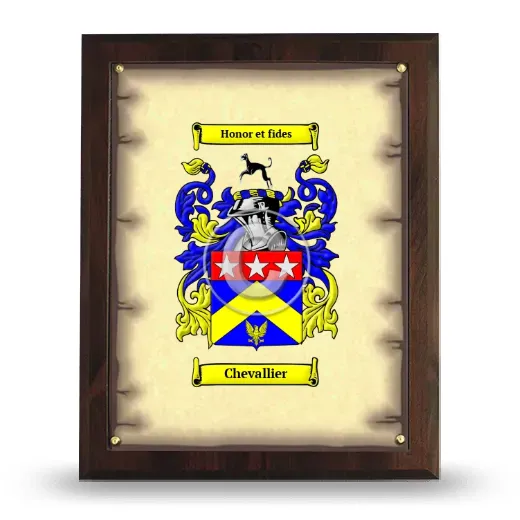 Chevallier Coat of Arms Plaque