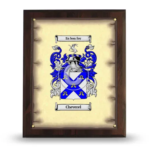 Cheverel Coat of Arms Plaque